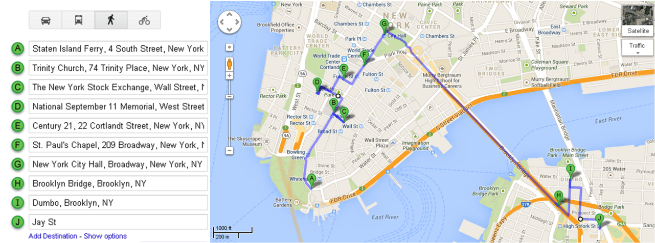 Mapa Recorrido Día 1