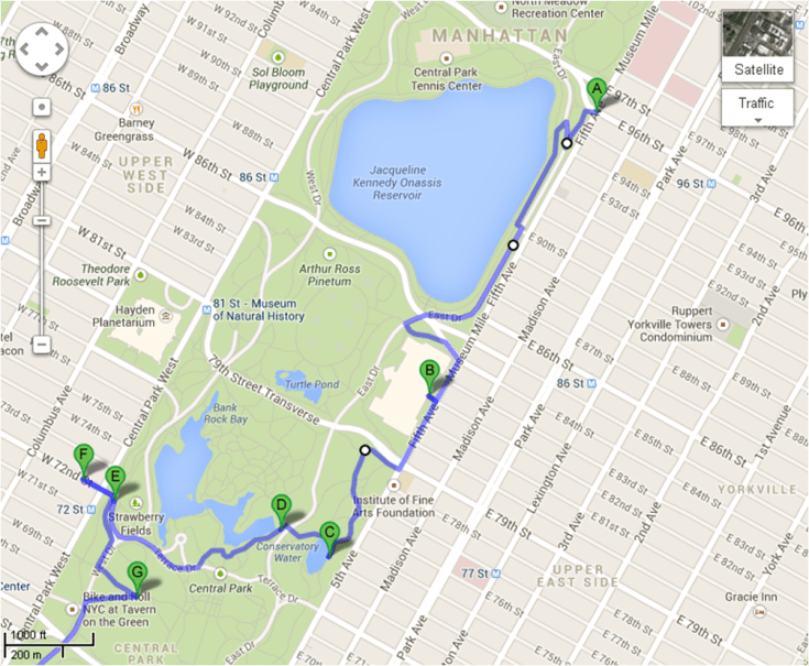Mapa Recorrido Día 2 : Primera Parte